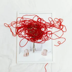 Follow the red line artwork
