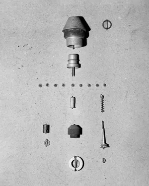 Parts of a detonator artwork