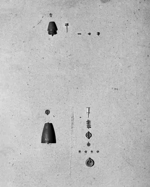 Parts of a detonator artwork